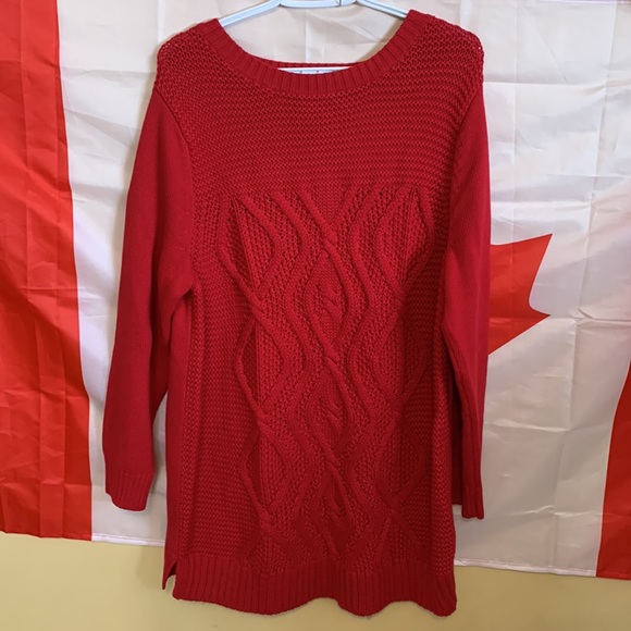 NWT Land’s End Women’s Red Pullover Sweater Size 1X - Picture 4 of 13